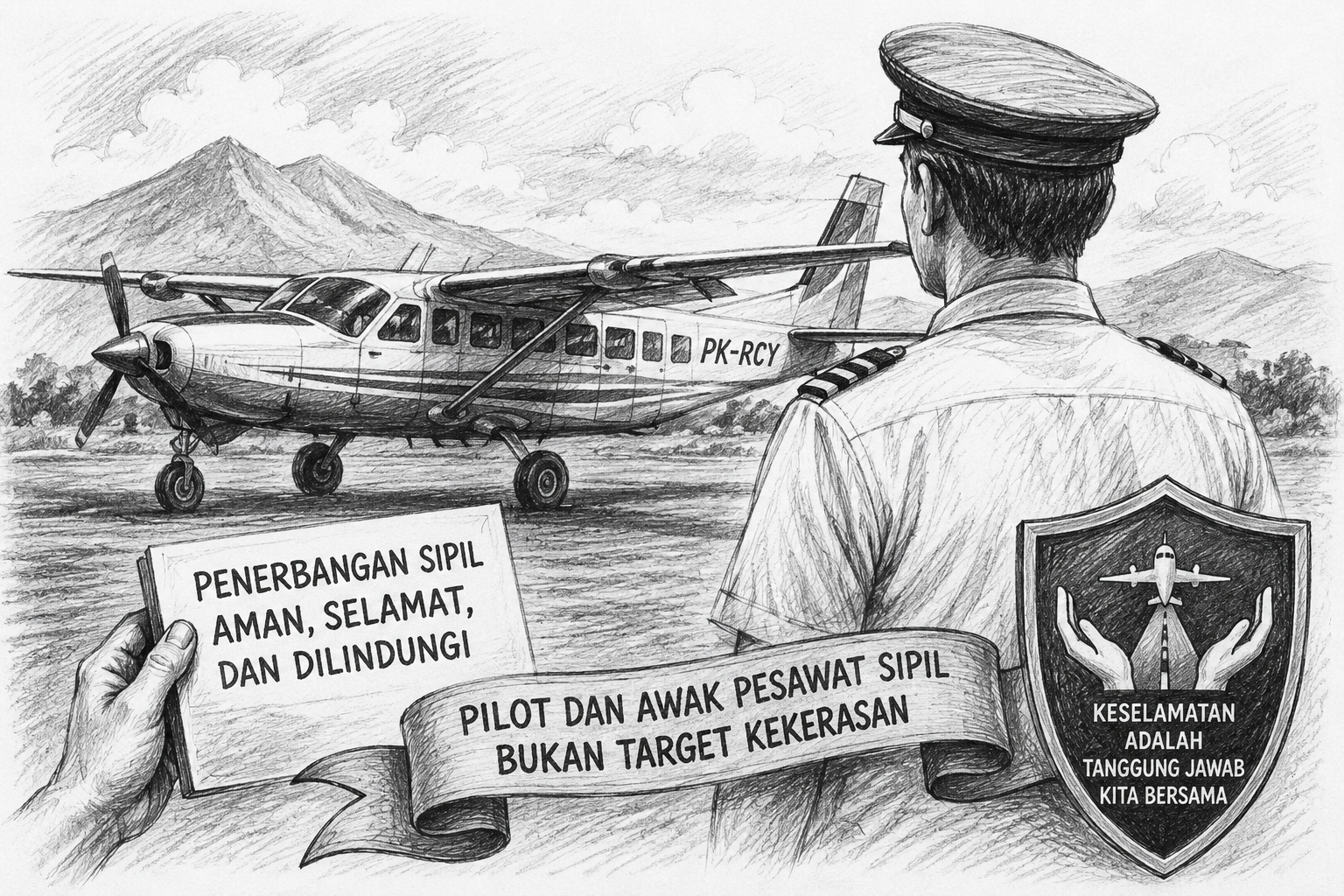 Ikatan Pilot Indonesia Kecam Keras Insiden Pesawat PK-RCY di Papua